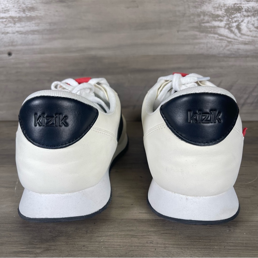 Kizik‎ Milan Hands Free Unisex M9/W10.5 Optic White Leather Athletic Shoes - Picture 5 of 10